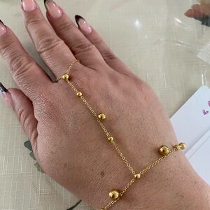 Elegant Gold Hand Chain Bracelet